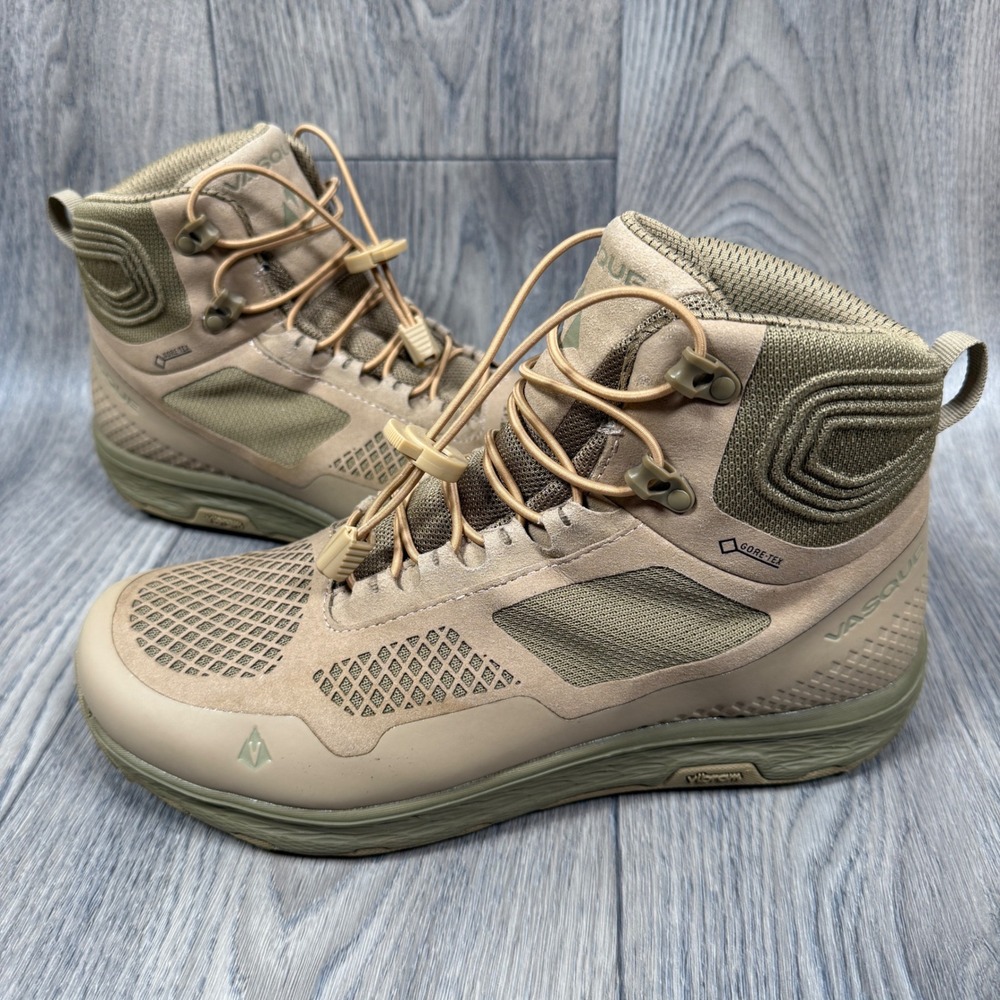 Vasque Breeze LT GTX Hiking Boots Mens 9W Tan Gore-Tex Vibram 7606 Wide